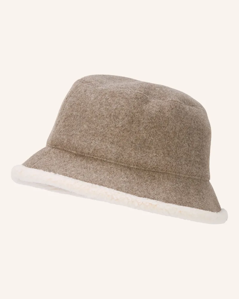 Calvin Klein Bucket-Hat Mit Teddyfell braun Taupe