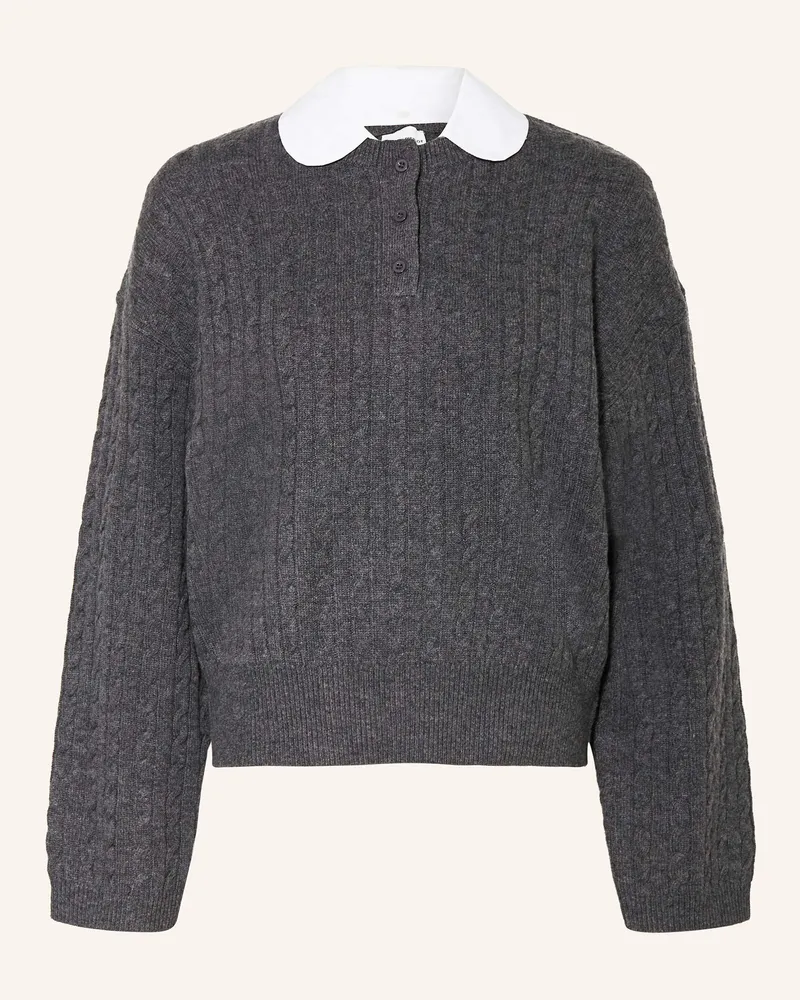 Claudie Pierlot Pullover mit abnehmbarem Kragen Grau