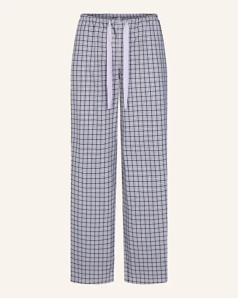 SKIMS Schlafhose Cotton Poplin Sleep blau Mica