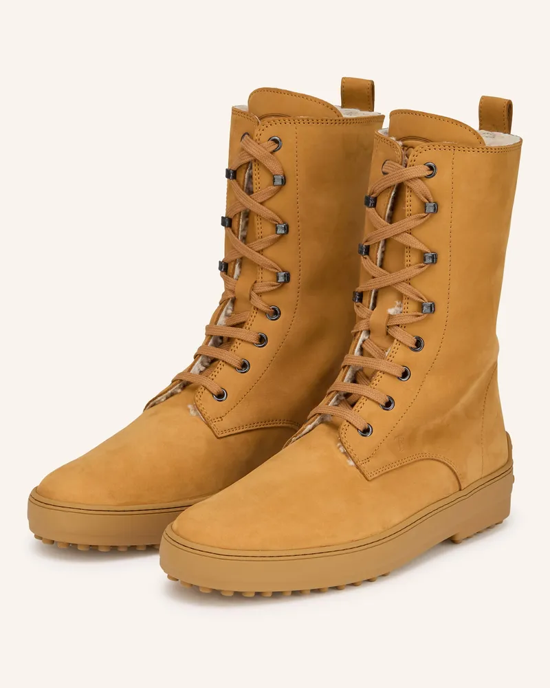 TOD'S Schnürboots braun Camel