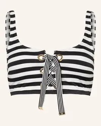 Michael Kors Bustier-Bikini-Top MIXED STRIPED Schwarz