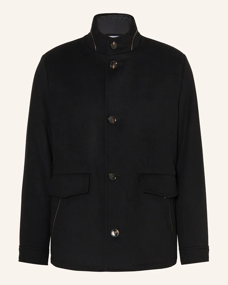 Bugatti Fieldjacket mit Blende Schwarz