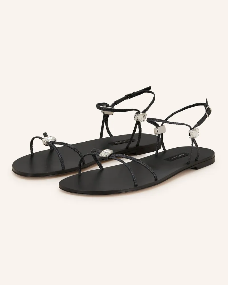 Casadei Sandalen VALENTINA mit Schmucksteinen Schwarz