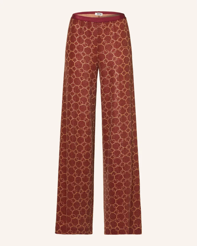 SIYU Jerseyhose Mit Glitzergarn rot Rot