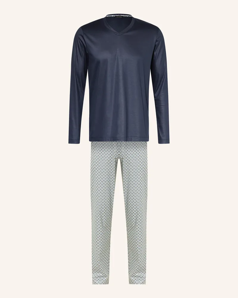 Hanro Schlafanzug NIGHT & DAY Blau