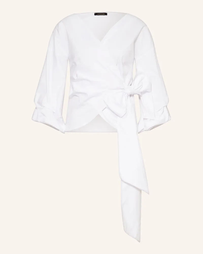 More & More Wickelbluse mit 3/4-Arm Weiss