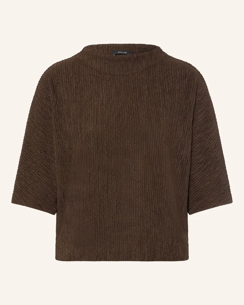 OPUS Blusenshirt braun Dunkelbraun