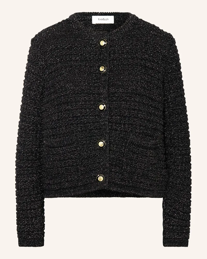 ba&sh Strickjacke Gaston Mit Glitzergarn silber Schwarz