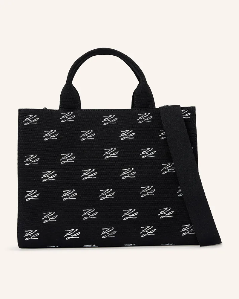 Karl Lagerfeld K/AUTOGRAPH SQUARE MEDIUM TOTE BAG Schwarz