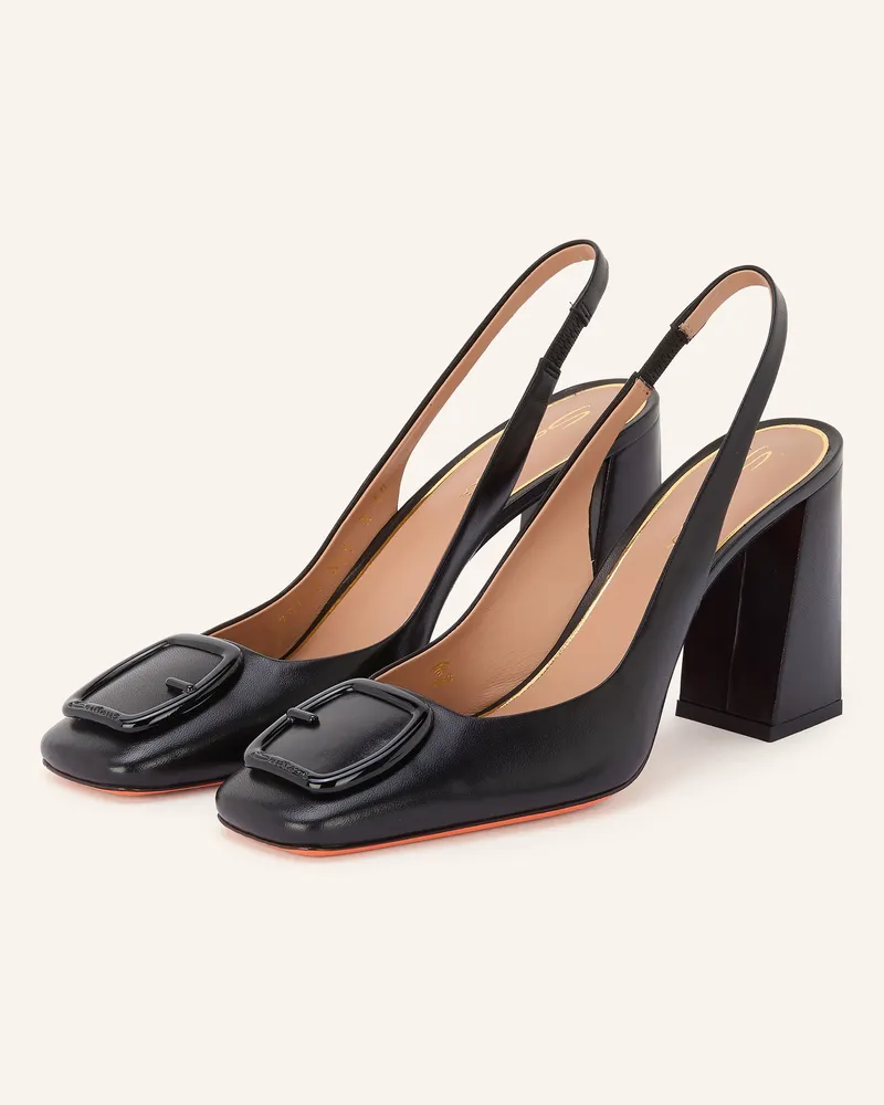 Santoni Slingpumps Peaches schwarz Schwarz