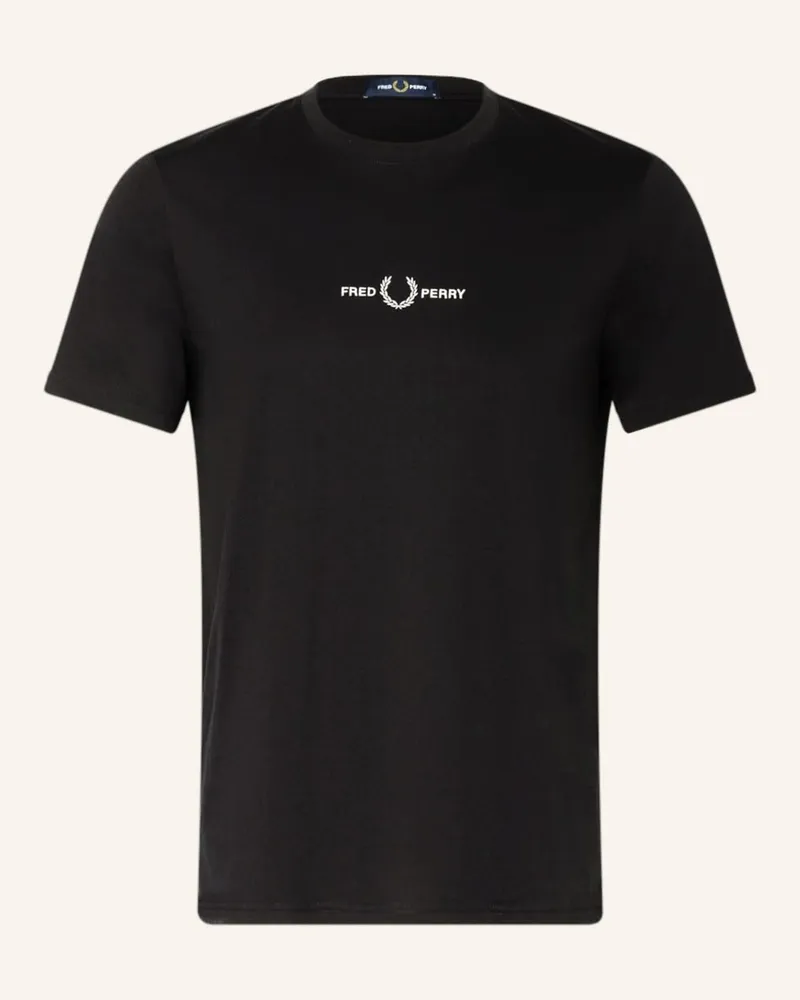 Fred Perry T-Shirt schwarz Schwarz