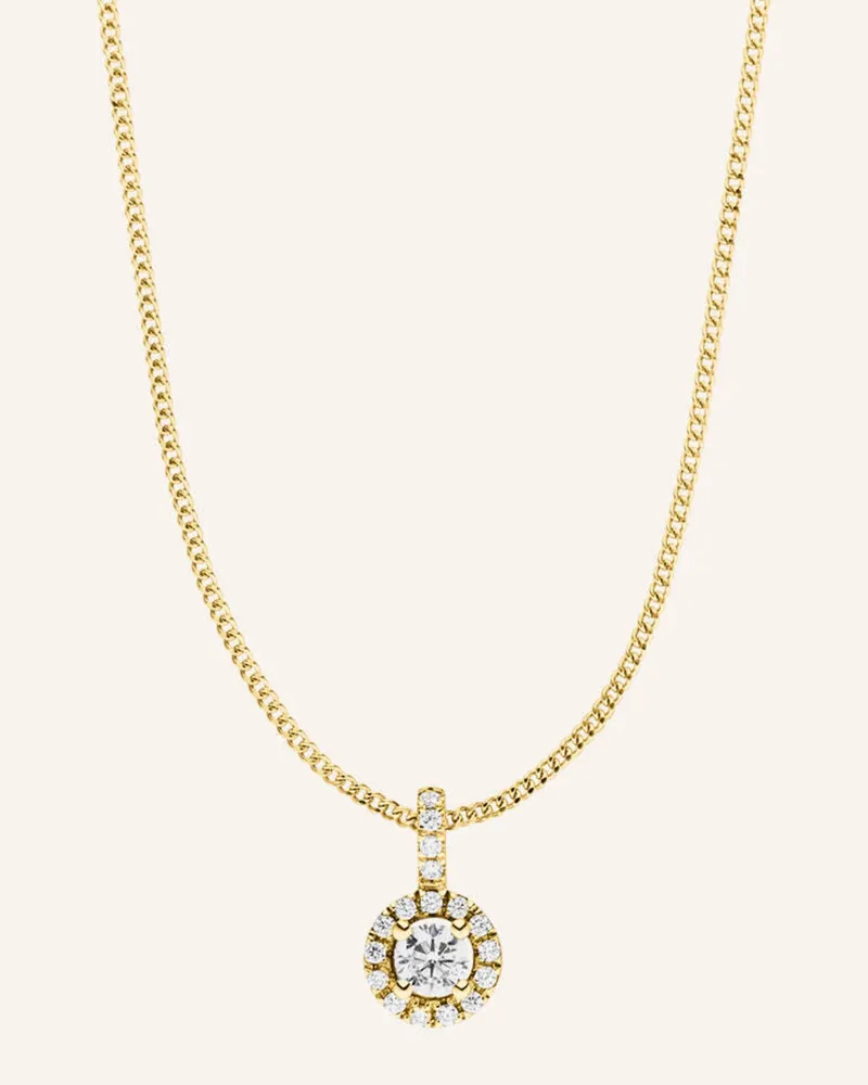 VEYNOU Halskette CAMILLA aus 14 Karat Gelbgold und 0,18ct. Diamant Gold