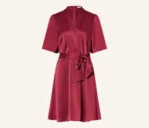 Satinkleid in Wickeloptik