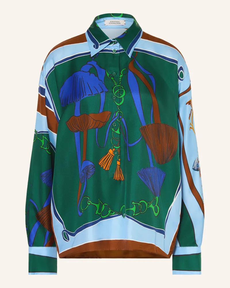 Dorothee Schumacher Blusenshirt Cosmic Funghi Aus Seide gruen Grün