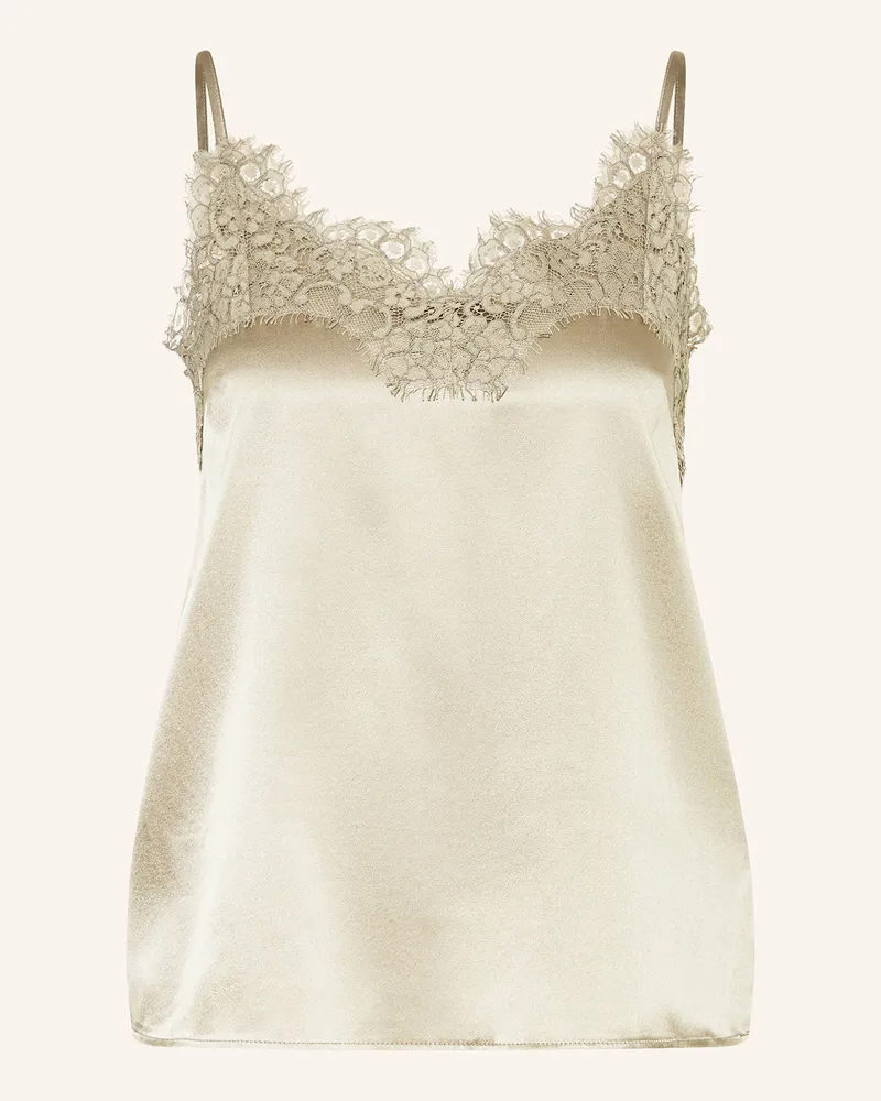 Rosemunde Seidentop Jade grau Hellgrün