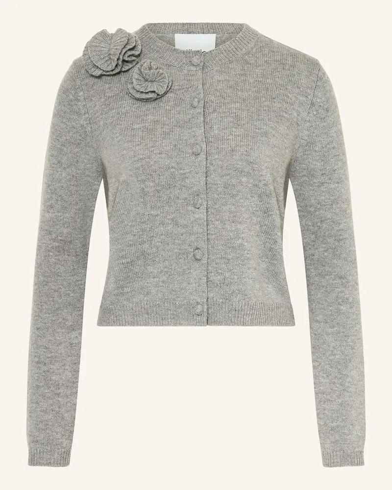 ALLUDE Strickjacke mit Cashmere Grau
