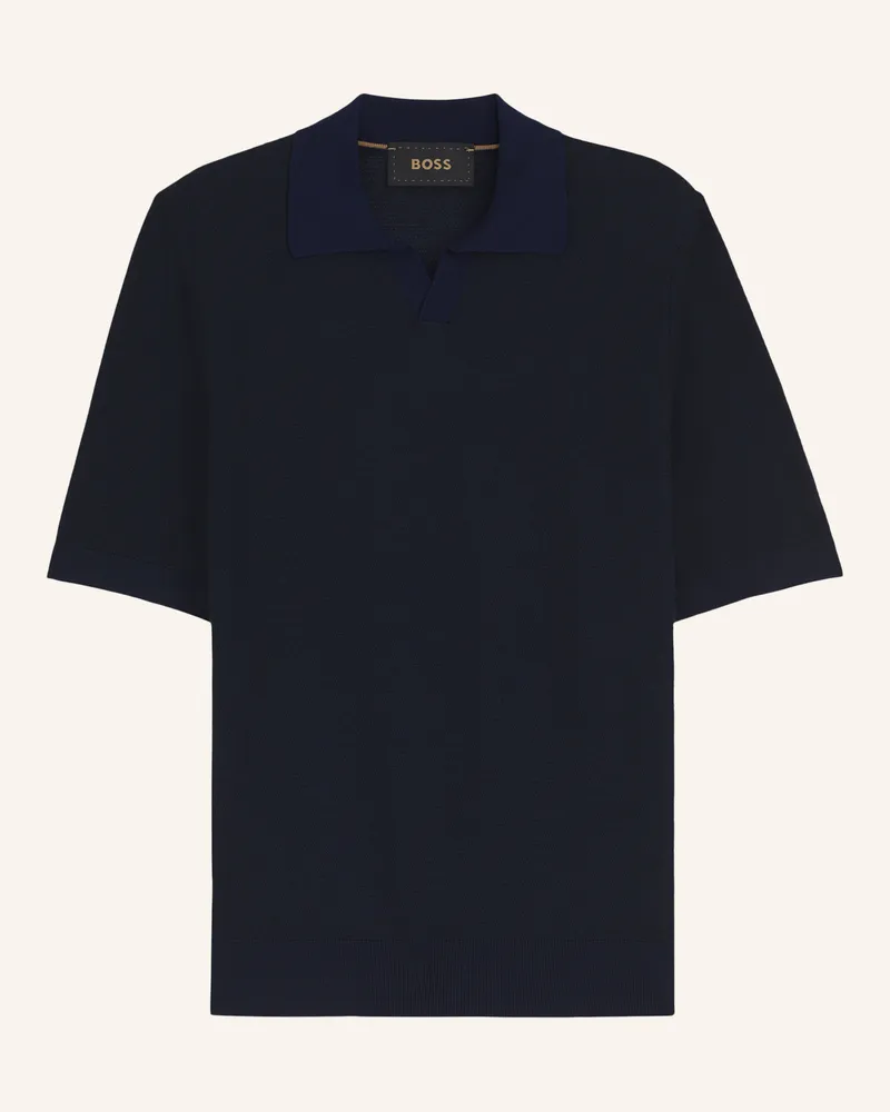 HUGO BOSS Pullover Lanoso Regular Fit blau Dunkelblau