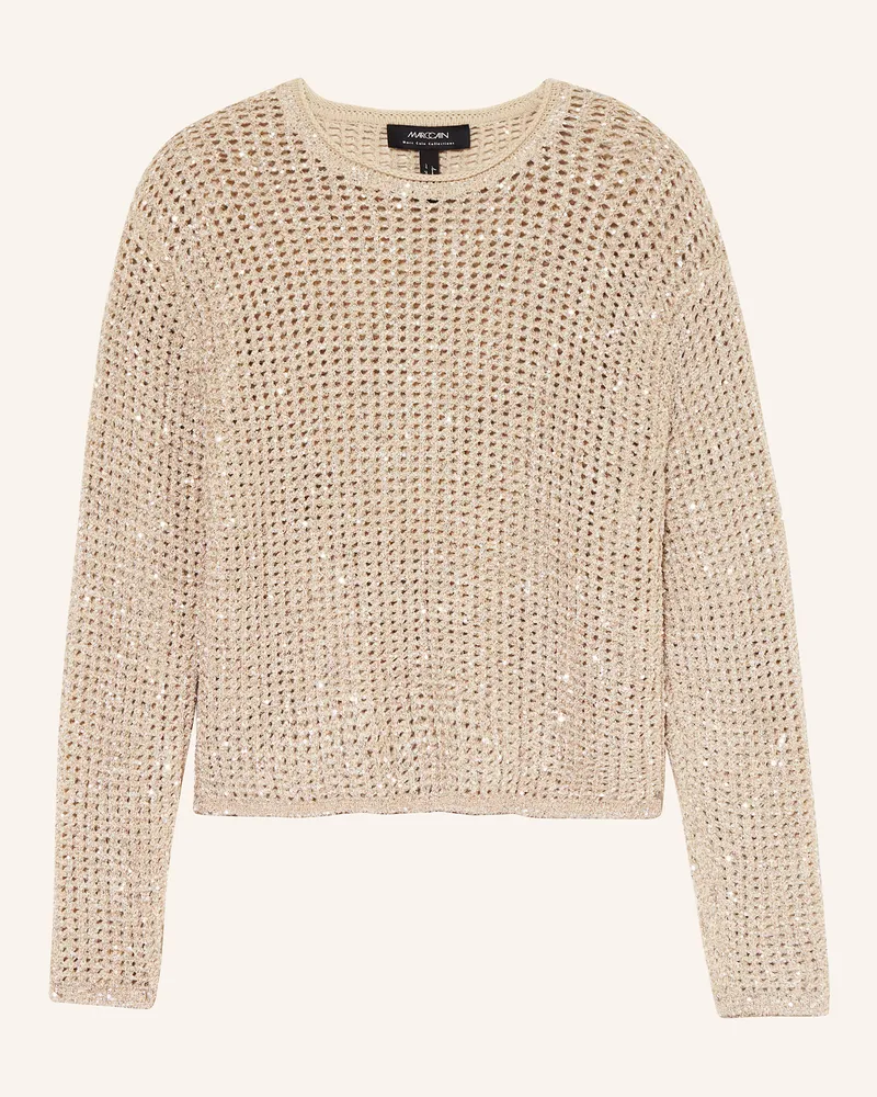 Marc Cain Pullover mit Pailletten Beige