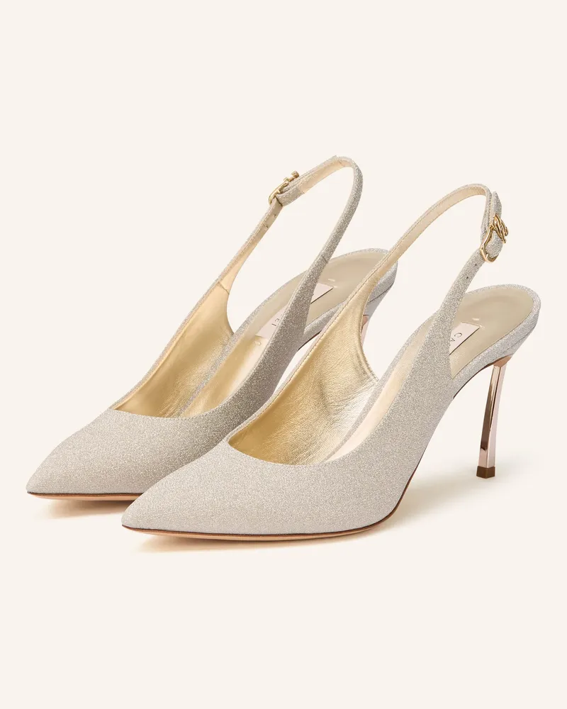 Casadei Slingpumps beige Silber