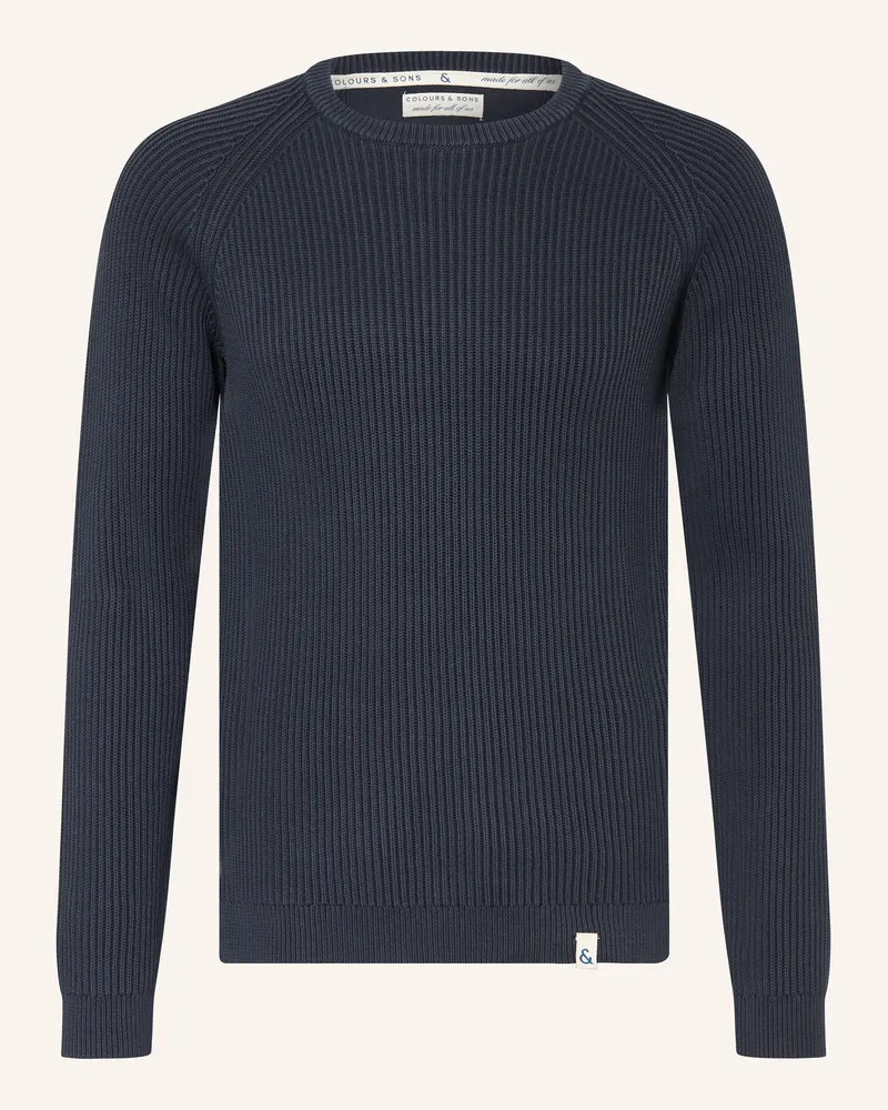 colours & sons Pullover Dunkelblau