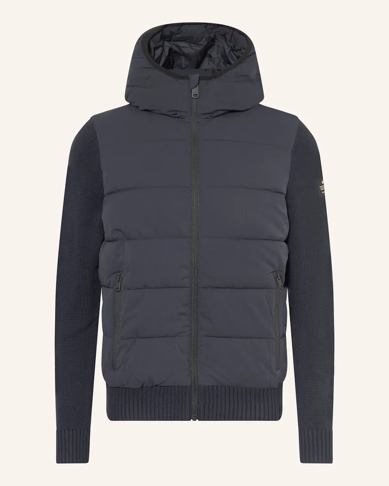 ECOALF Steppjacke im Materialmix Dunkelblau