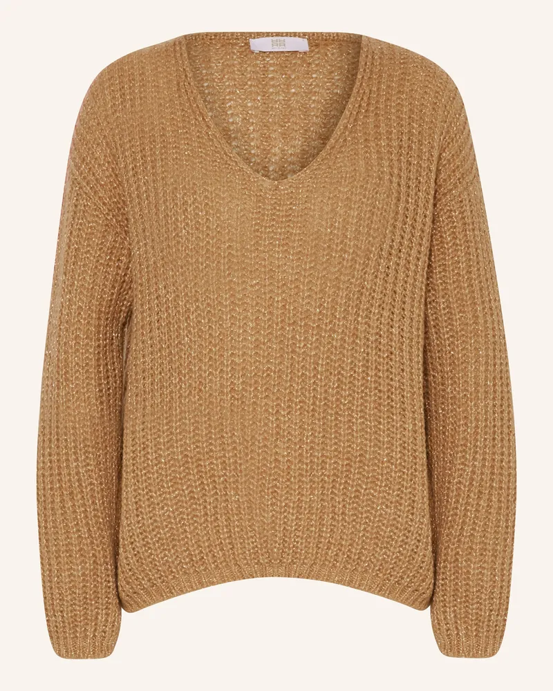 Riani Pullover mit Glitzergarn Camel