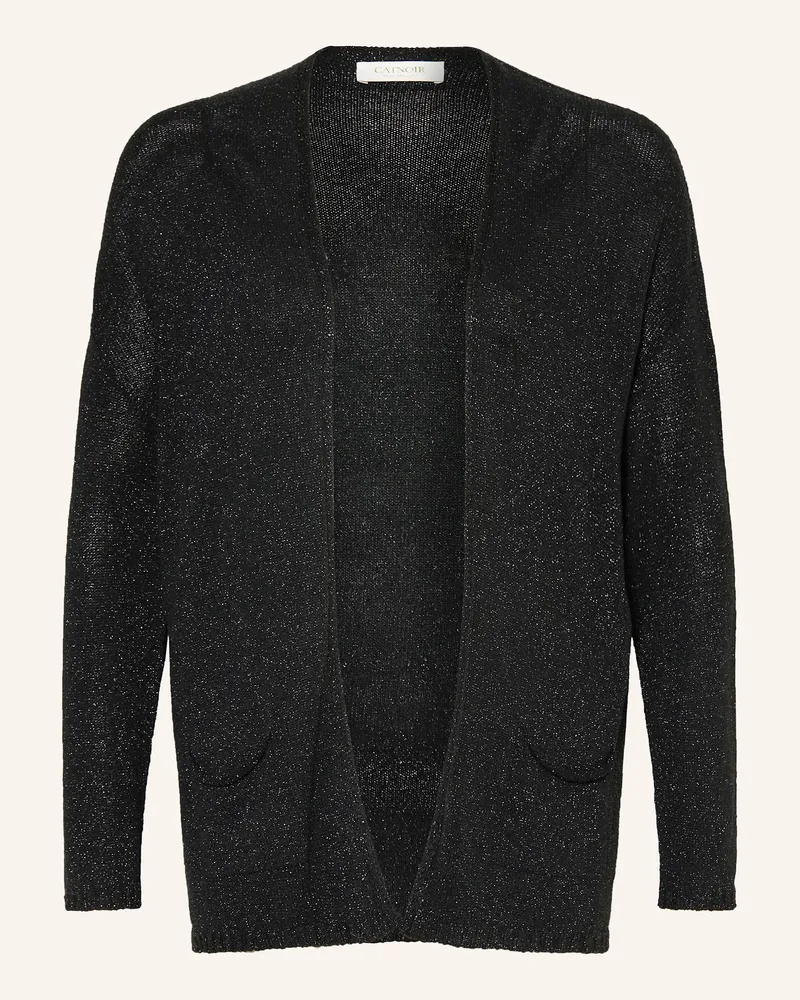 CATNOIR Strickhülle Mit Glitzergarn schwarz Schwarz