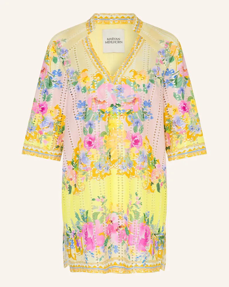 Maryan Mehlhorn Strandkleid Floressence Aus Lochspitze gelb Hellgelb