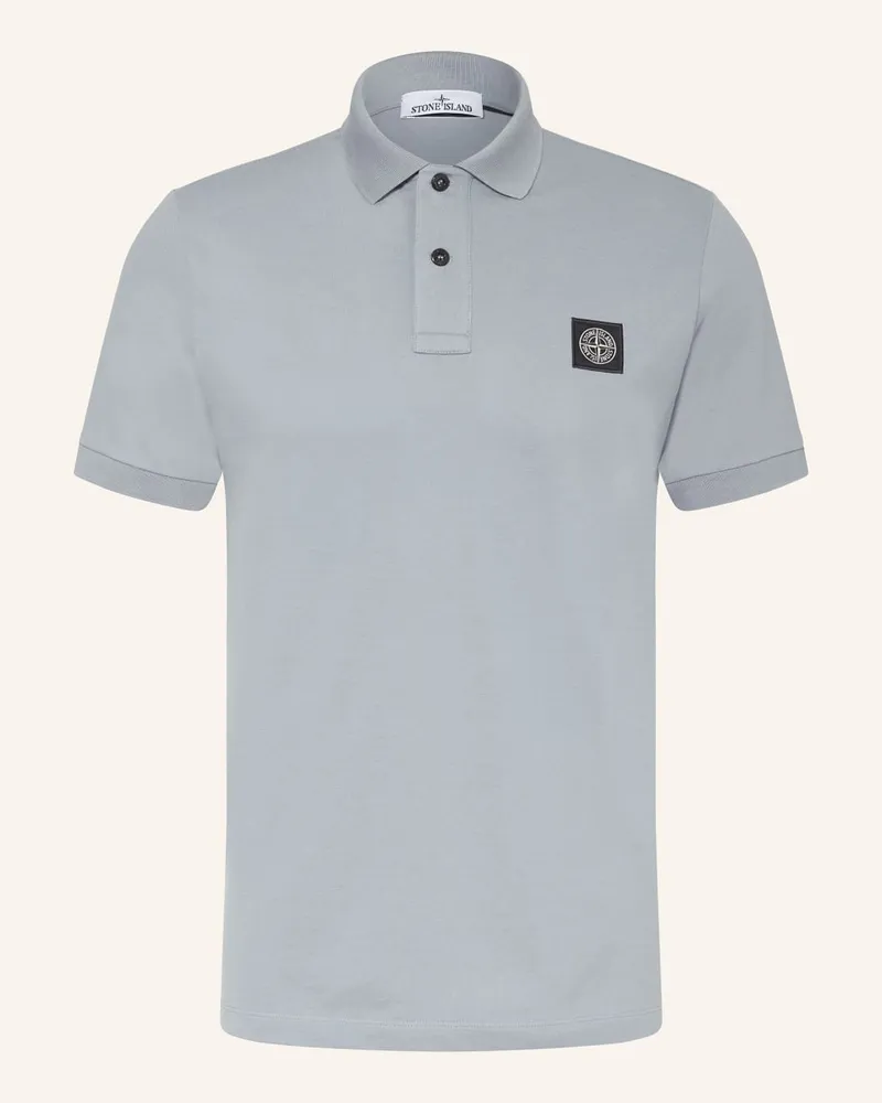 Stone Island Piqué-Poloshirt Slim Fit Grau