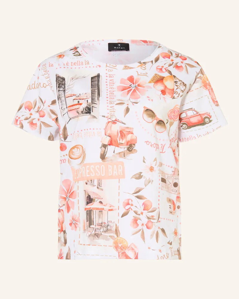 monari T-Shirt orange Weiss