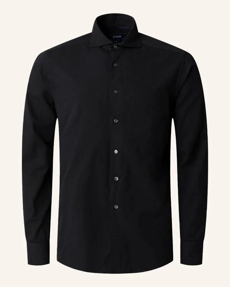 Eton Jeanshemd Contemporary Fit schwarz Schwarz