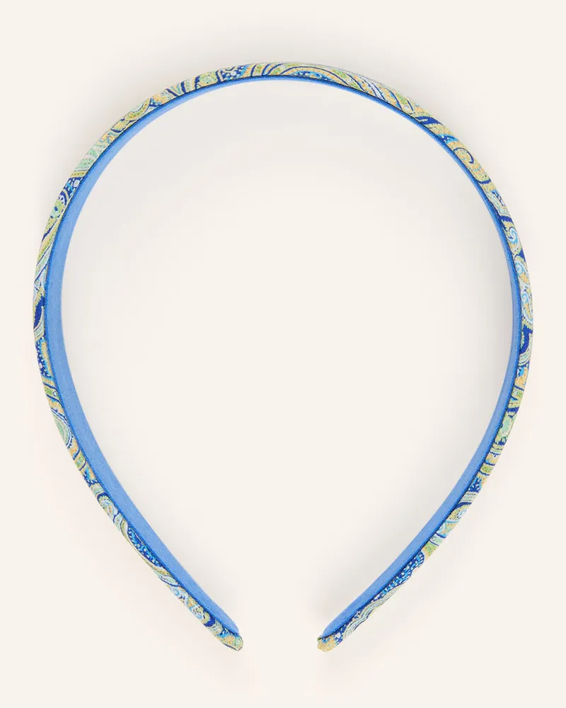 Etro Haarreif Aus Seide blau Mint