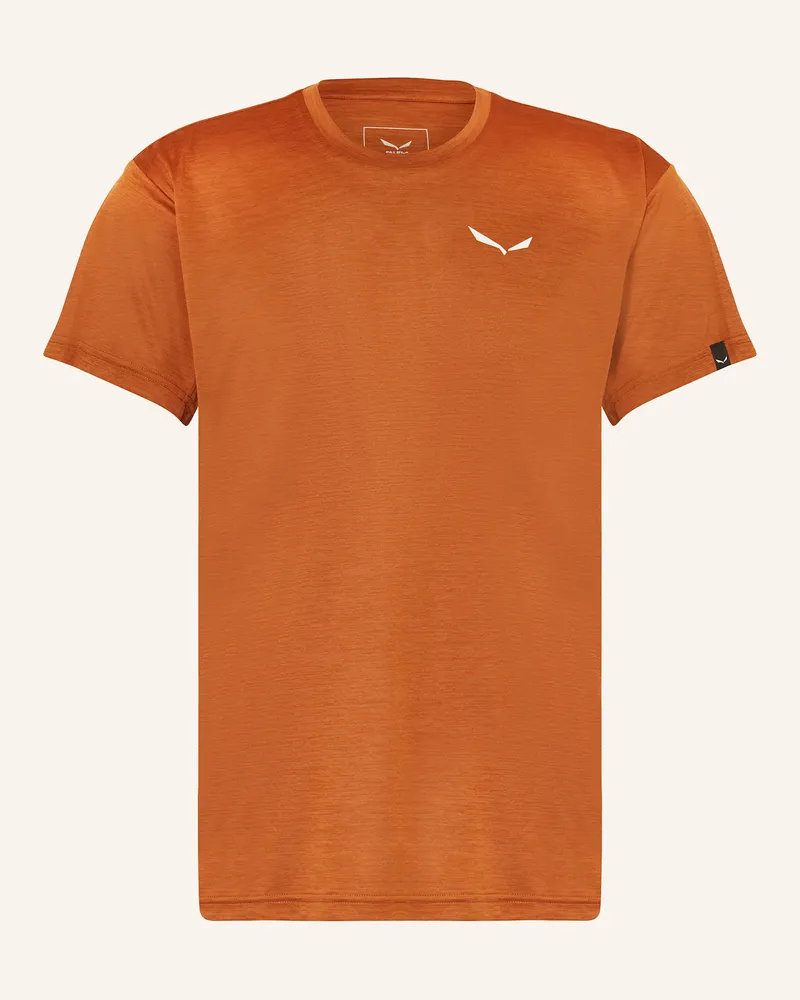 Salewa T-Shirt PUEZ MELANGE DRY'TON Braun