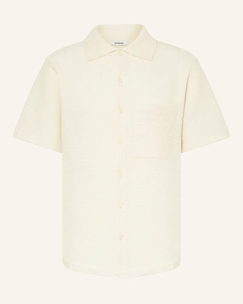 Sandro Strickhemd Regular Fit Ecru