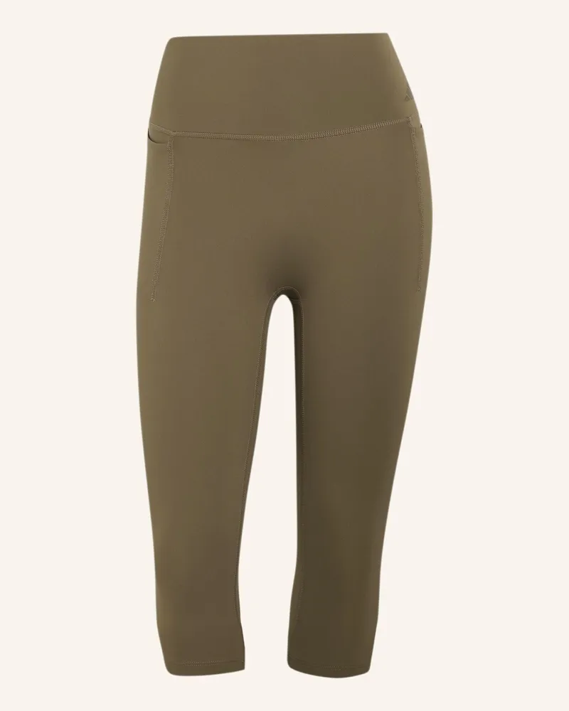 adidas Optime Workout Contour Capri-Leggings beige Khaki