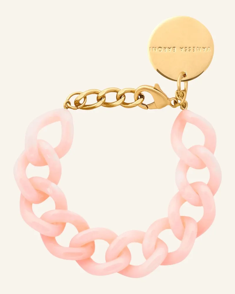 Vanessa Baroni Armband MINI FLAT CHAIN BRACELET PEACH SORBET by GLAMBOU Gold