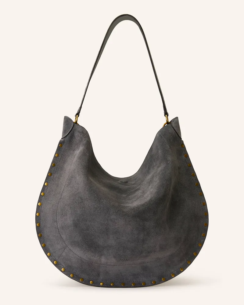 Isabel Marant Shopper OSKAN mit Pouch und Nieten Grau