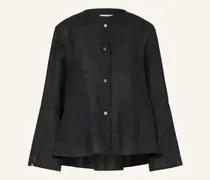 Leinenbluse schwarz