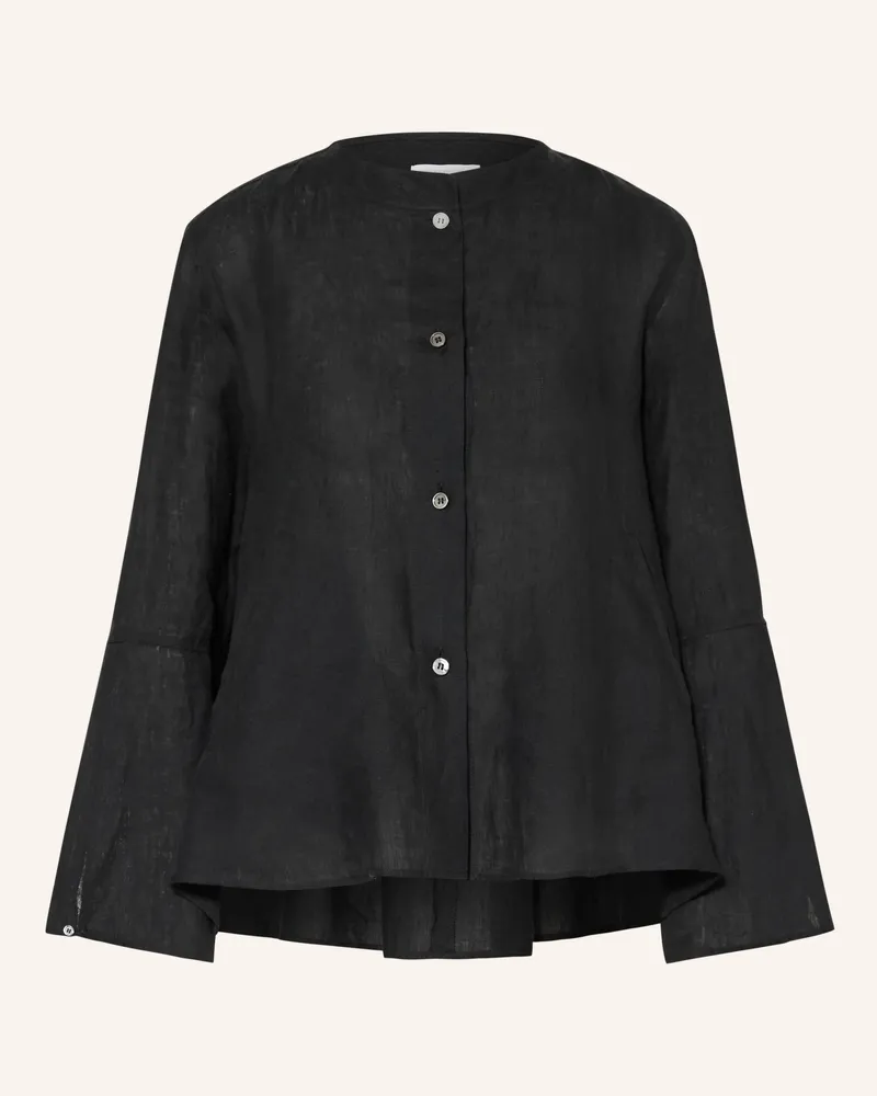 Robert Friedman Leinenbluse schwarz Schwarz
