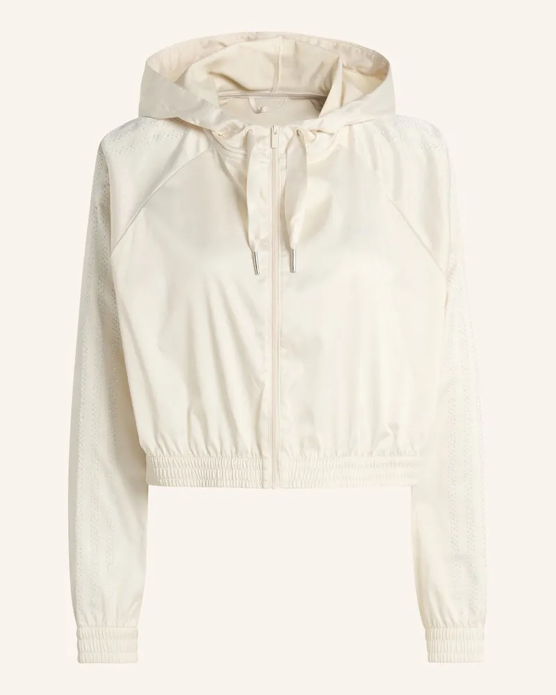 adidas PEARL CROPPED ZIP KAPUZENJACKE Weiss