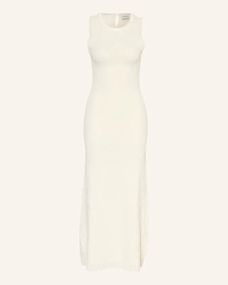 Claudie Pierlot Strickkleid Mit Rüschen weiss Ecru