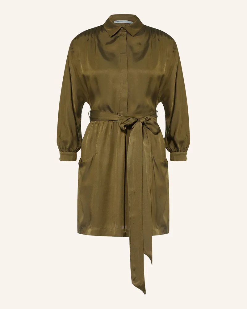 AllSaints Satinkleid Noora Mit Seide gruen Khaki