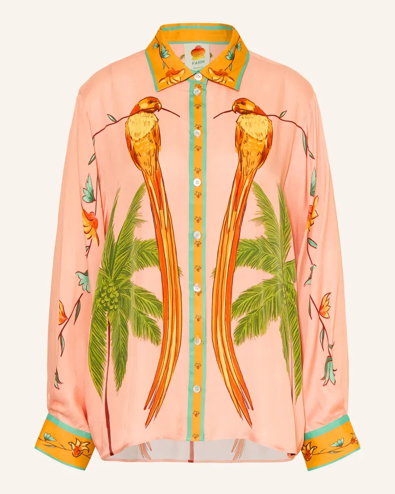 FARM Rio Hemdbluse Birds orange Lachs