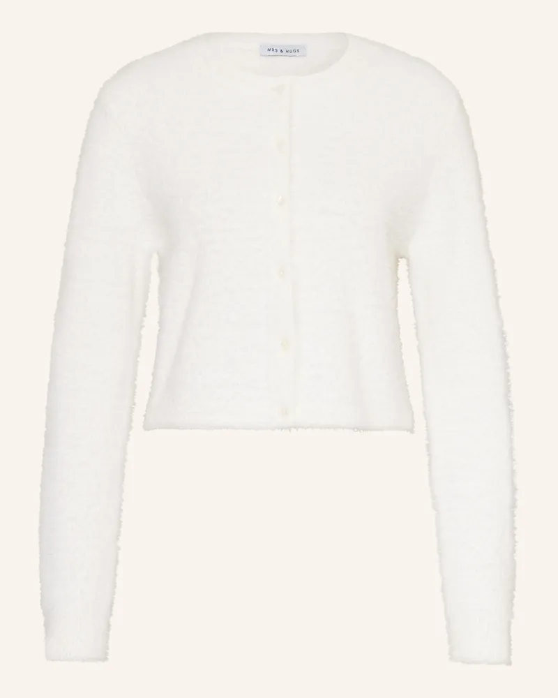 Mrs & HUGS Strickjacke weiss Ecru
