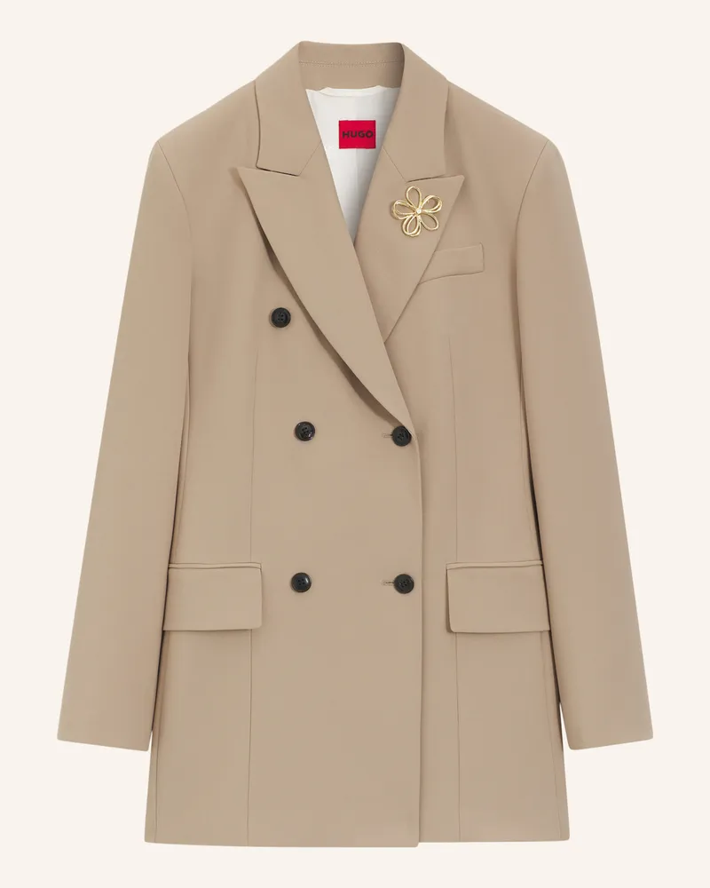 HUGO BOSS Blazer AMOLEA Regular Fit Hellbraun