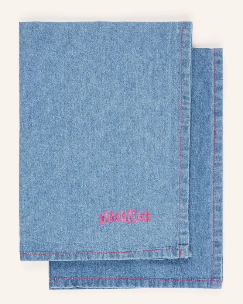 Pad 2-Er-Set Geschirrtücher blau Blau