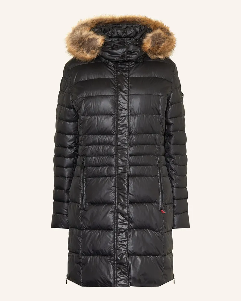 Frieda & Freddies Steppmantel Dalia 2 Mit Abnehmbarem Kunstpelz schwarz Schwarz