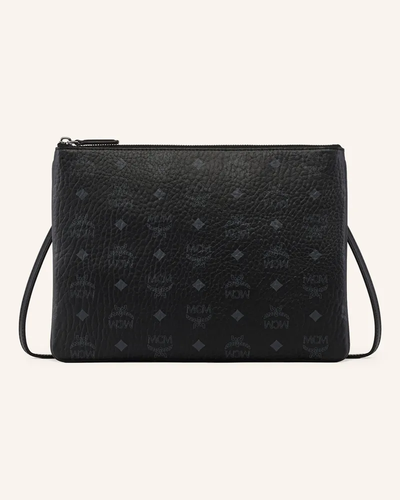 MCM Pouch Aren Visetos schwarz Schwarz