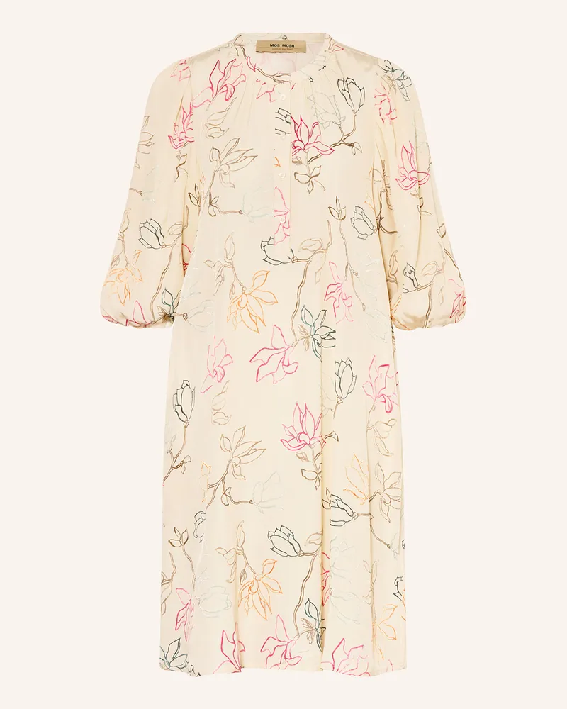 Mos Mosh Jacquard-Kleid MMIQALA mit 3/4-Arm Ecru