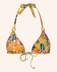 watercult Triangel-Bikini-Top SUNSET FLORALS Orange